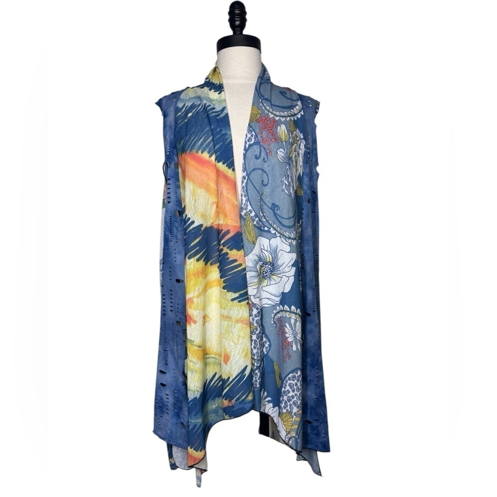 Multiples open front long flowy cardigan size M